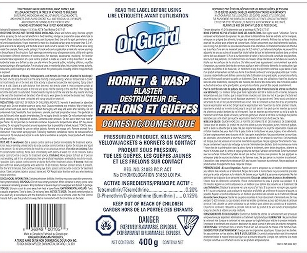 Onguard Hornet & Wasp Foaming Spray 400G